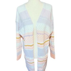 Kawaii Pastel Striped Softgirl Women’s Sweater Sz‎ Sm